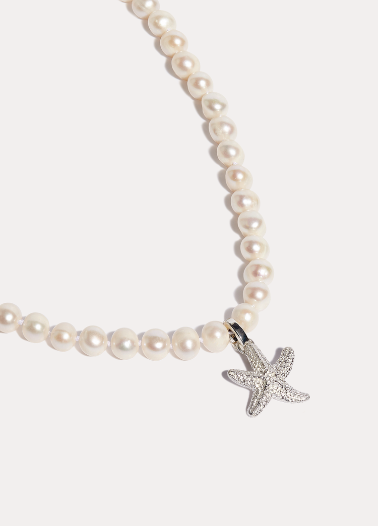 Large Starfish Charm in Silver